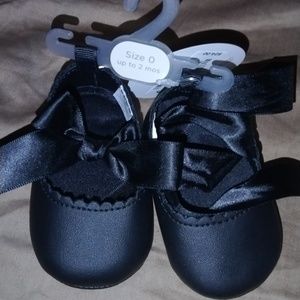 Baby black dress shoes for infant